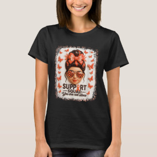 T-shirt Support Squad Leukemia Ruban Butterfly You Not Al