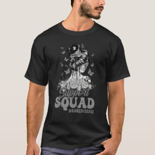 T-shirt Support Squad Messy Bun Butterfly Zebra Ribbon Rar