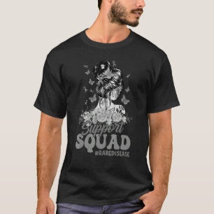T-shirt Support Squad Messy Bun Butterfly Zebra Ribbon Rar