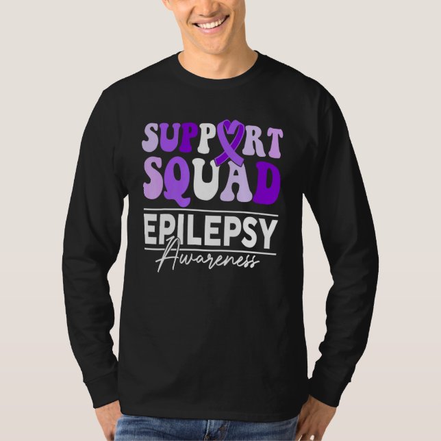 T-shirt Support Squad Sunflower Hair Epilepsy Awareness (Devant)