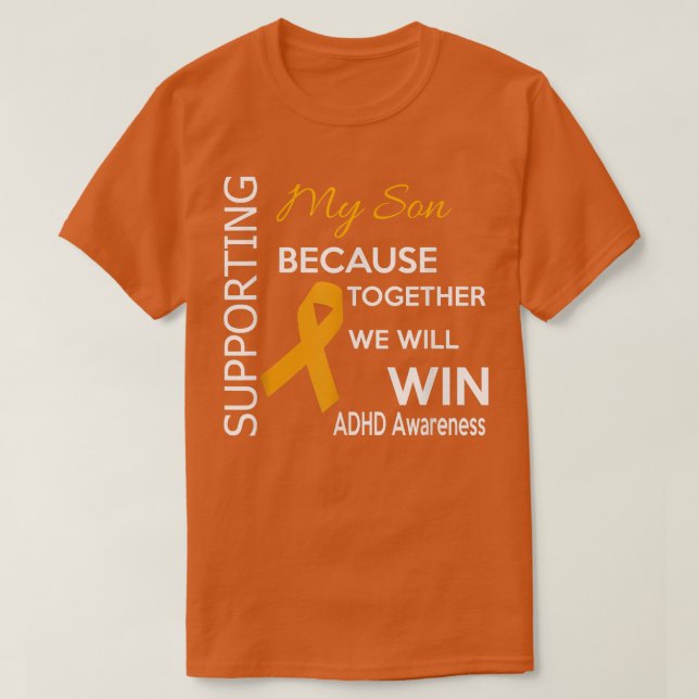 T-shirt Support TDAH Sensibilisation Mon Fils (Design devant)