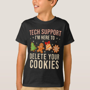 T-shirt Support Technique de Noël Ici Pour Supprimer les C