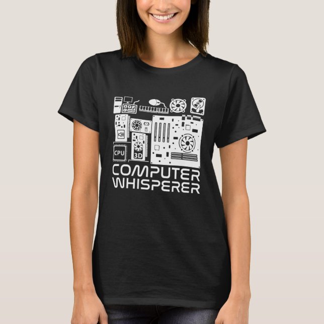 T-shirt Support technique de Whisperer informatique (Devant)