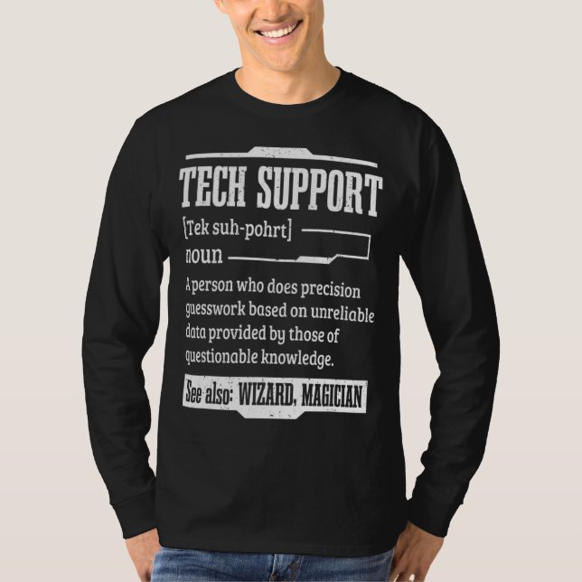 T-shirt Support technique Définition de l'ordinateur (Devant)
