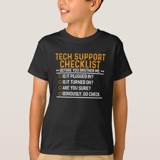 T-shirt Support technique Geek informatique Funny Techie G (Devant)
