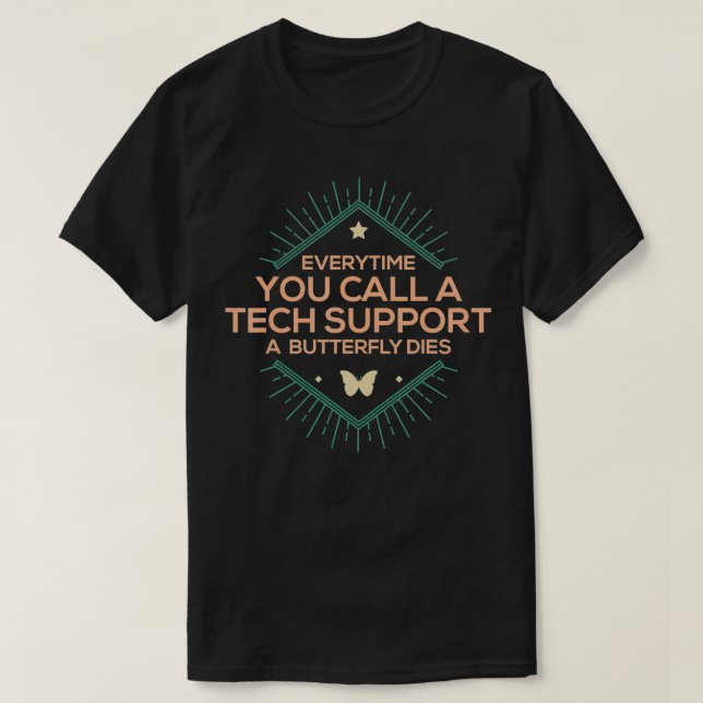 T-shirt Support technique informatique de la ligne d'assis (Design devant)