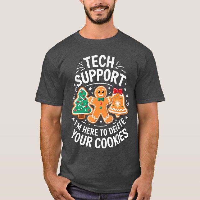 T-shirt Support technique Je suis là pour supprimer vos co (Devant)
