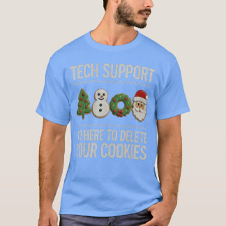 T-shirt Support technique Noël ici pour supprimer les cook