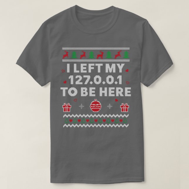 T-shirt Support technique Noël moche drôle SysAdmin Xmas (Design devant)