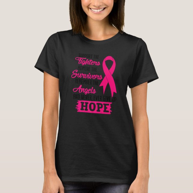 T-shirt Support The Fighters And Never Ever Five Up Hope (Devant)