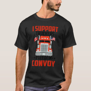 T-shirt Support Trucker Je Me Trouve Avec Truckers Freedom
