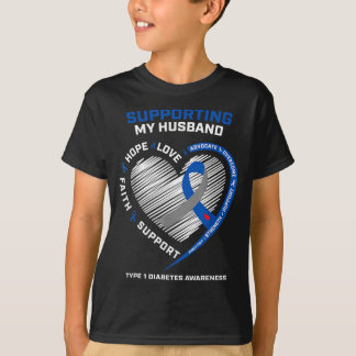 T-shirt Support Type One Diabetic Husband Type 1 Diabetes