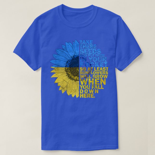 T-shirt Support Ukraine Sunflower flag Ukraine I Stand Wit (Design devant)