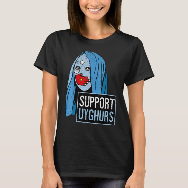 T-shirt Support vintage Ouyghours (Devant)