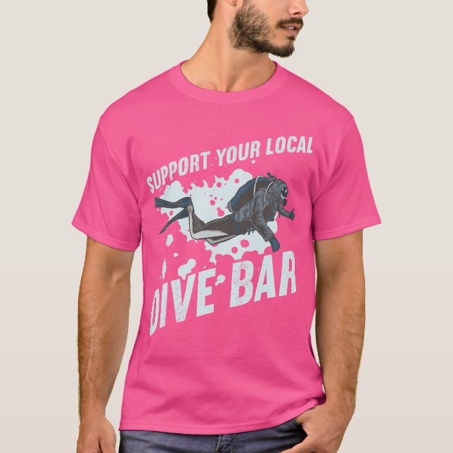 T-shirt Support Your Local Dive Bar Plongée sous-marine (Devant)