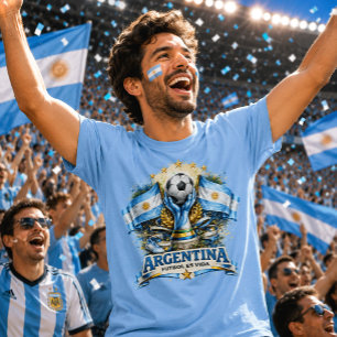 T-shirt Supporter de football argentin Albiceleste Footbal