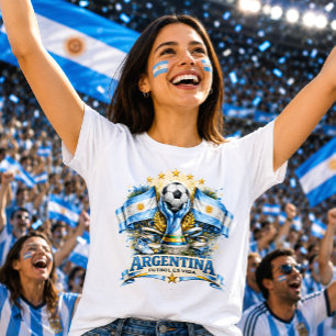 T-shirt Supporter de football argentin Albiceleste Footbal