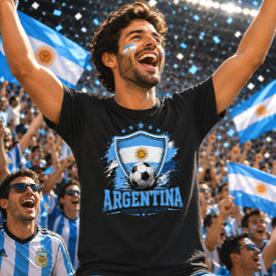T-shirt Supporter de football argentin Albiceleste Footbal
