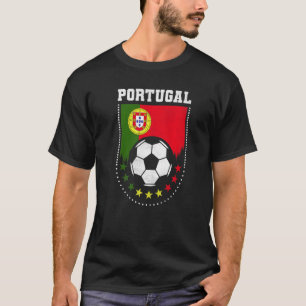 T-shirt Supporter de football avec drapeau du Portugal