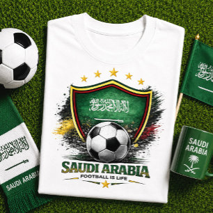 T-shirt Supporter de football d'Arabie saoudite Coupe du m