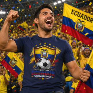 T-shirt Supporter de football d'Équateur Fierté de support