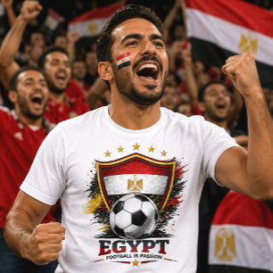 T-shirt Supporter de football égyptien Coupe du monde de f