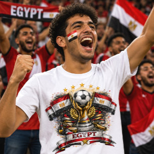 T-shirt Supporter de football égyptien Coupe du monde de f