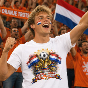 T-shirt Supporter de football néerlandais Coupe du monde d
