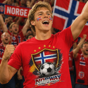 T-shirt Supporter de football norvégien Coupe du monde de