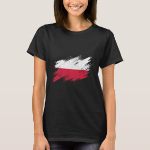 T-shirt Supporter de football polonais Drapeau en lambeaux