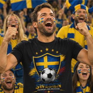 T-shirt Supporter de football suédois Coupe du monde de fo