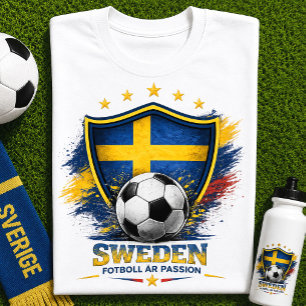 T-shirt Supporter de football suédois Coupe du monde de fo