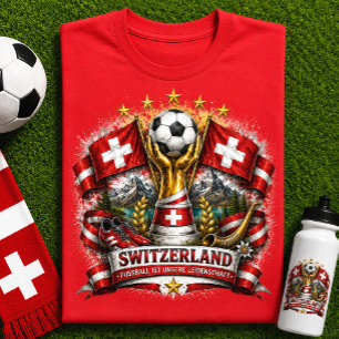 T-shirt Supporter de football suisse Coupe du monde Suisse