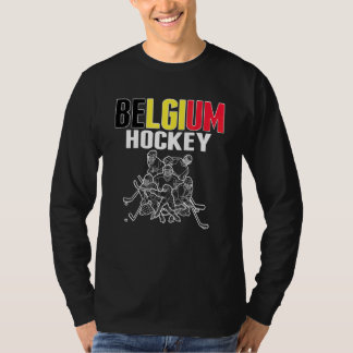 T-shirt Supporters de hockey sur glace en Belgique fiers d
