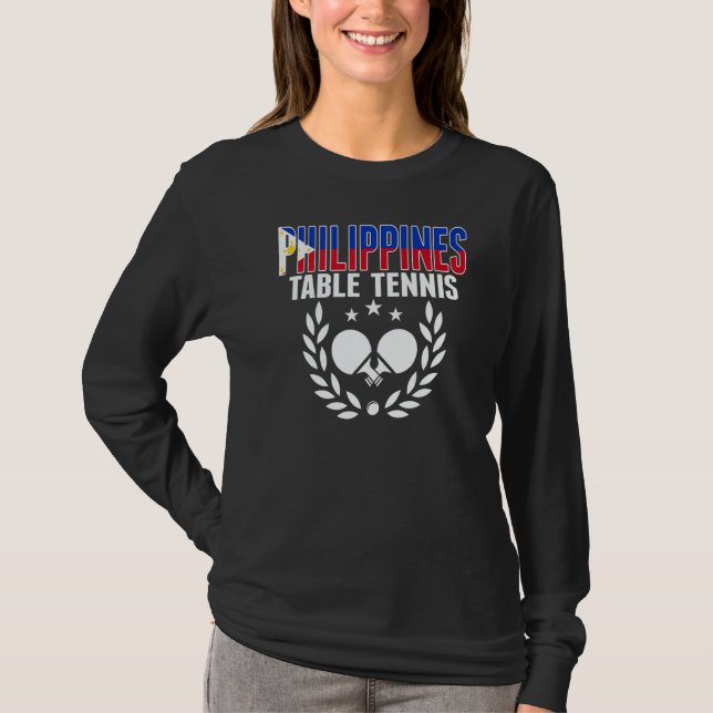 T-shirt Supporters de Tennis de Table Philippines Ping Pon (Devant)