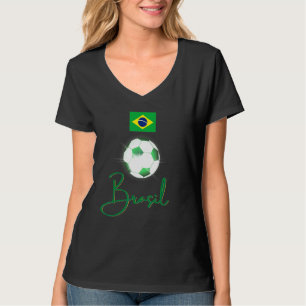 T-shirt Supporteur de football brésilien Drapeau brésilien