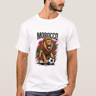 T-shirt Supporteur de football Maroc Lion 2026