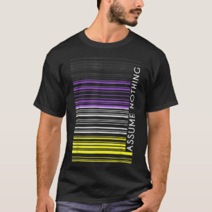 T-shirt Supposons Rien Drapeau Non-binaire Code Barre Enby