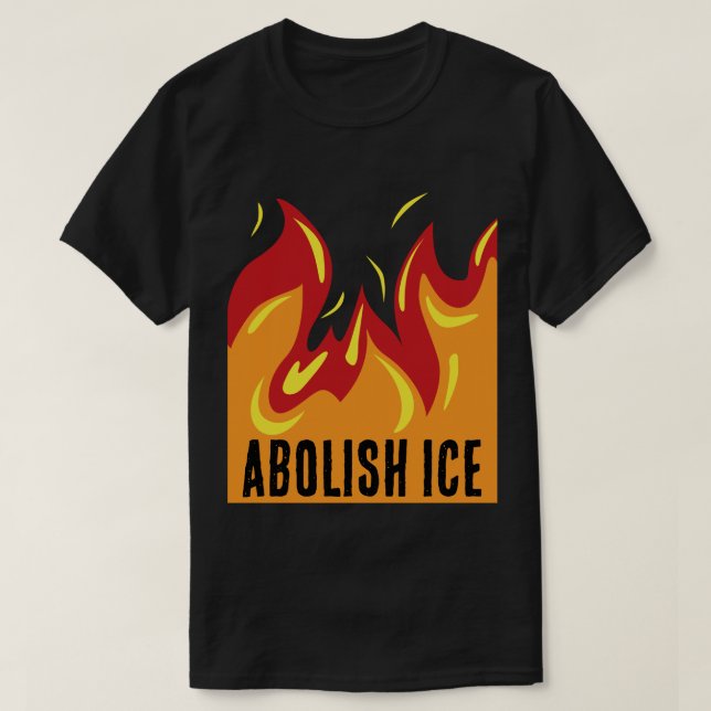 T-shirt SUPPRIMER ICE avec des FLAMMES (Design devant)