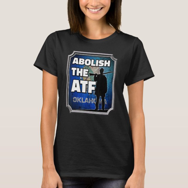 T-shirt Supprimer l'ATF ~ Drapeau de l'Oklahoma 2 (Devant)