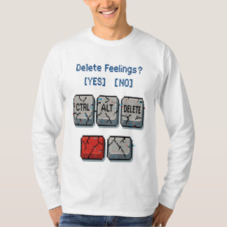 T-shirt Supprimer les sentiments Pixel Art Shirt