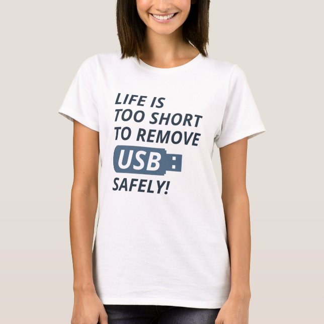 T-shirt Supprimer l'USB en toute sécurité (Devant)
