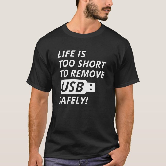 T-shirt Supprimer l'USB en toute sécurité (Devant)