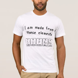 T-shirt Supremo périodique nom de la table chemise