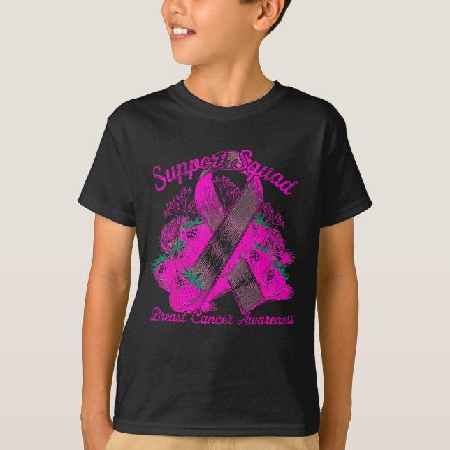T-shirt Suprt Squad Breast Cancer Awareness Nk Ribbon Wome (Devant)