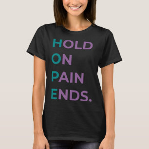 T-shirt Sur la douleur met fin à l'espoir Suicide Sensibil
