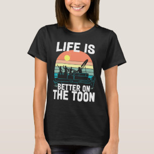 T-shirt Sur la fête Toon en bateau ponton au ralenti