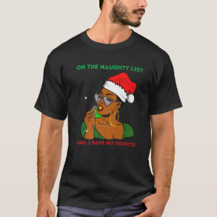 T-shirt Sur La Liste Coquine Et Je N'Ai Aucun Regret Melan
