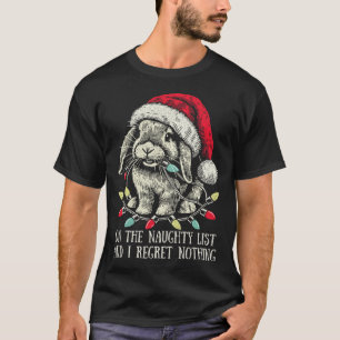 T-shirt Sur La Liste Coquine Et Je Regrette Rien Lapin Ch