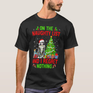 T-shirt Sur La Liste De Mâmes Naughty Et Je Regrette Rien 